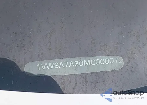 2021 Volkswagen Passat 2.0T Se из США, поврежденный, VIN 1VWSA7A30MC000072